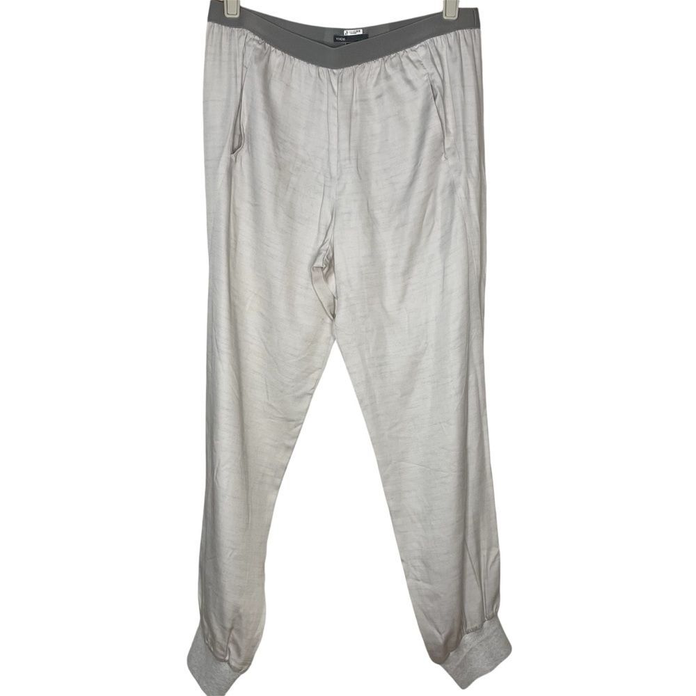 Vince Pants Jogger Soft Silky Pull On Modal Light Heathered Gray Size Medium